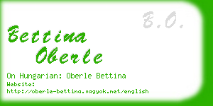 bettina oberle business card